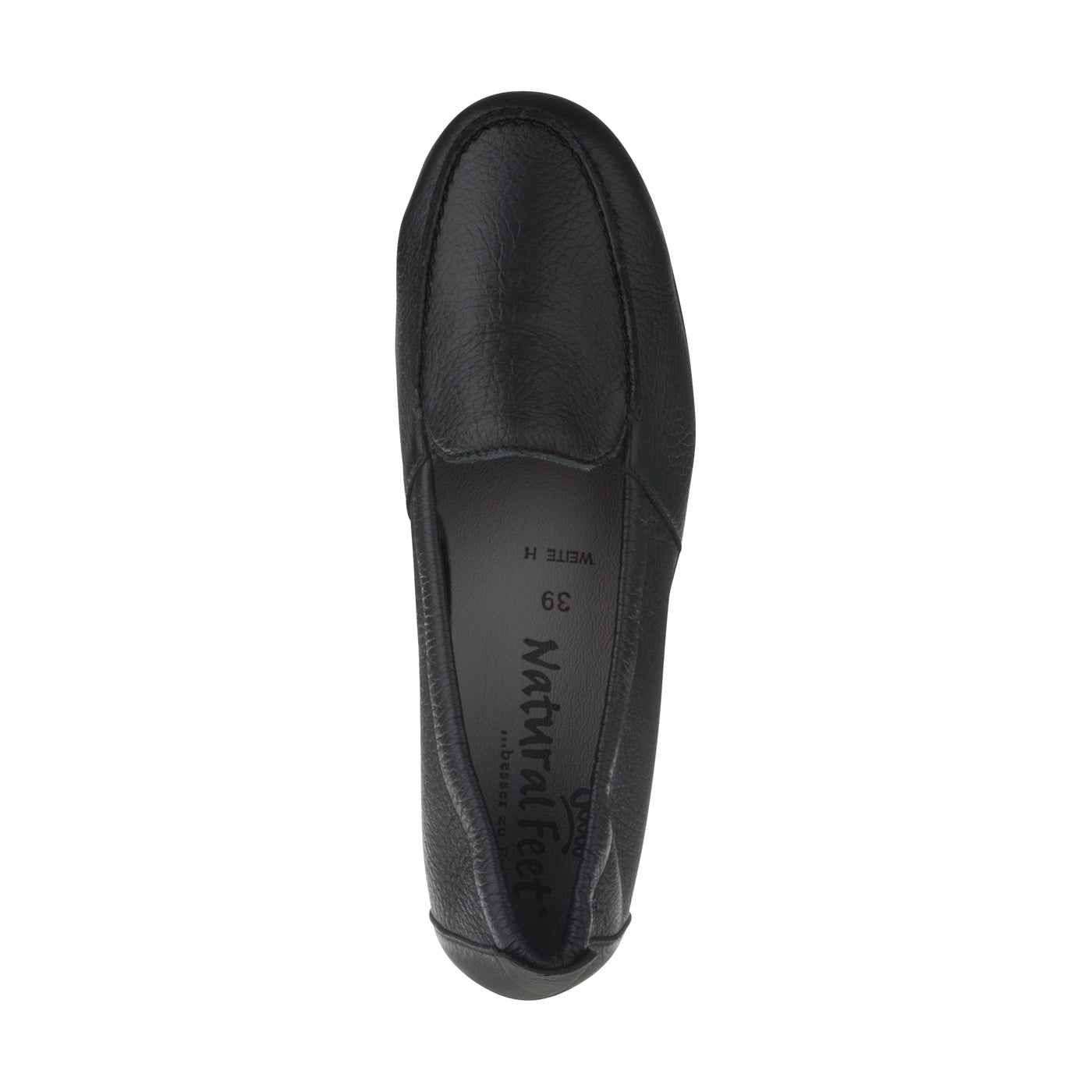 Natural Feet Marie Damen-Mokassin Hirschleder Komfortweite H – Ansicht oben