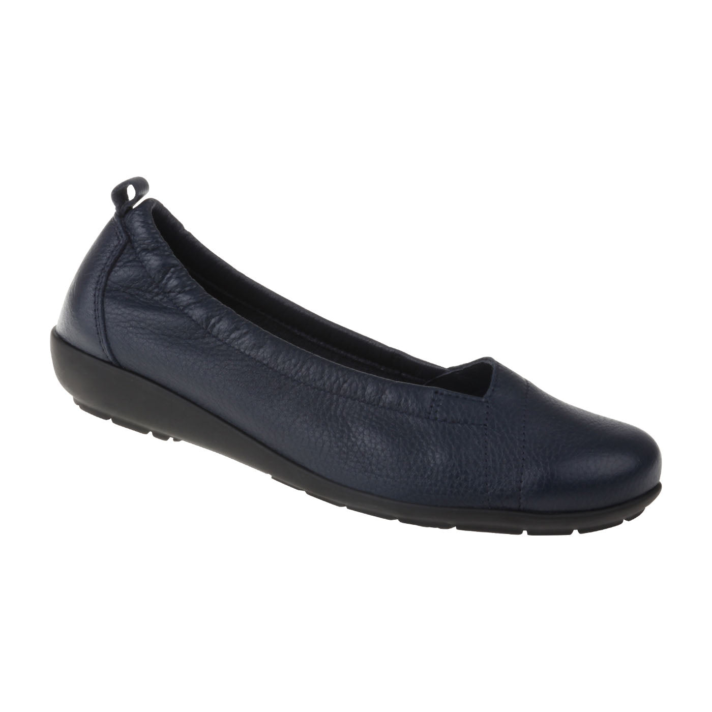 Ballerina Polina aus Hirschleder in Marineblau