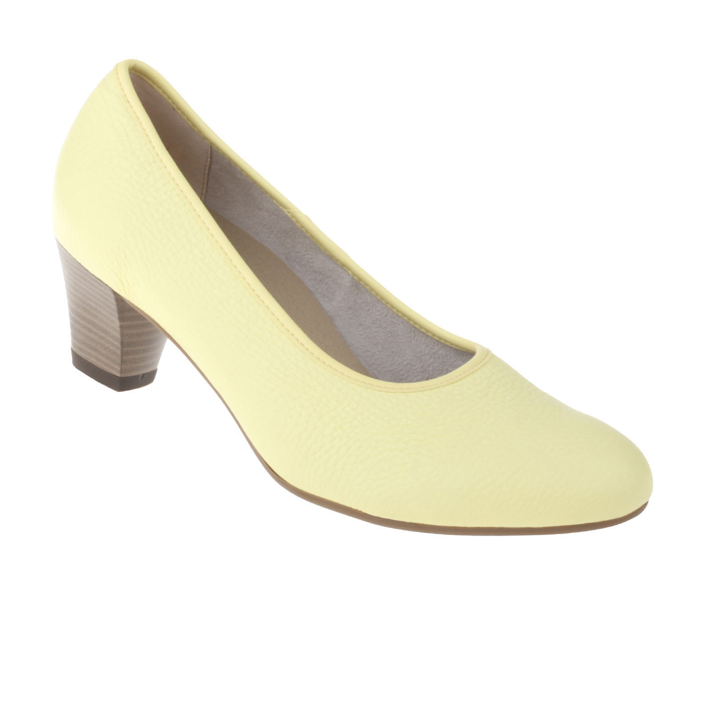 Pumps Cathrin aus Hirschleder in Gelb