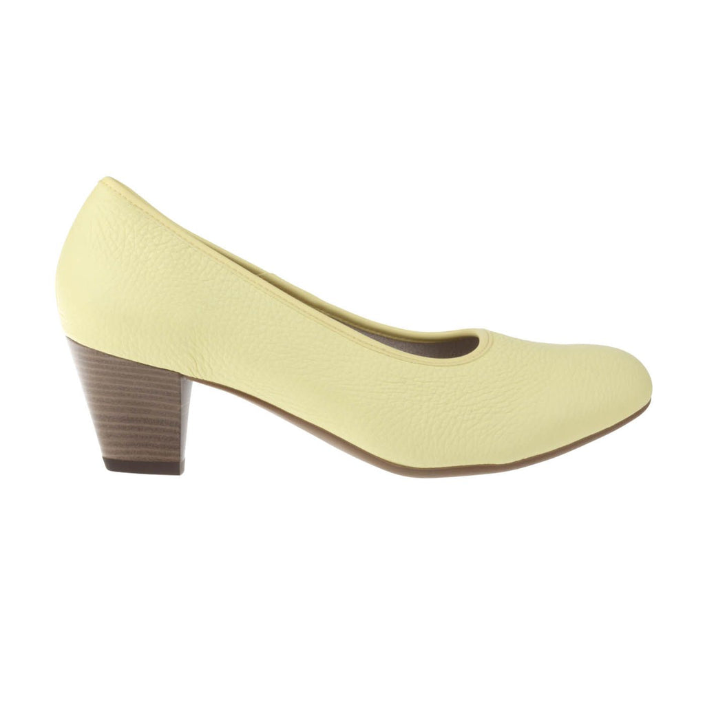 Pumps Cathrin aus Hirschleder in Gelb