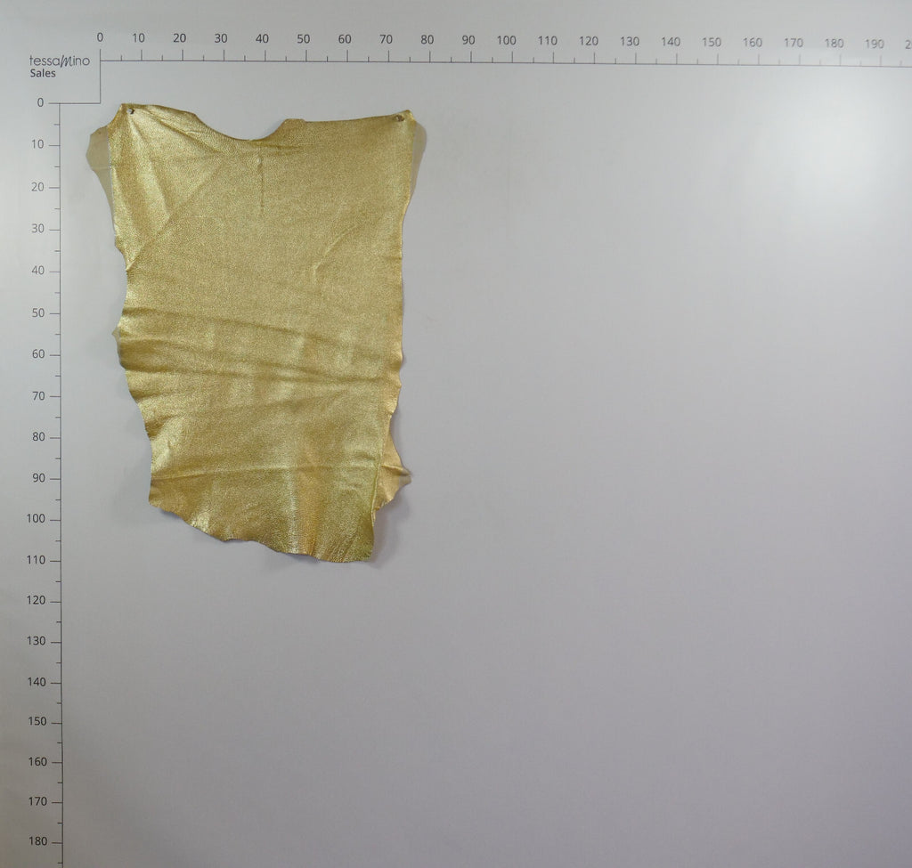 Hirschleder metall Gold 1,3 mm ganze Lederhaut Echtleder Bastelleder – Bild 6