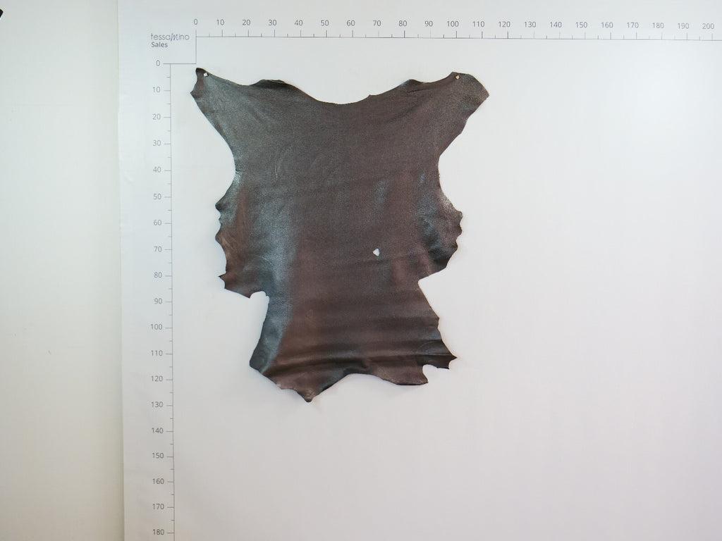 Hirschleder anthrazit grau metallic Echtleder Bastelleder – Bild 12