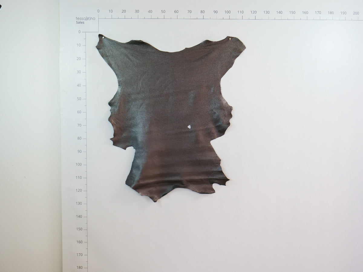 Hirschleder anthrazit grau metallic Echtleder Bastelleder – Bild 12