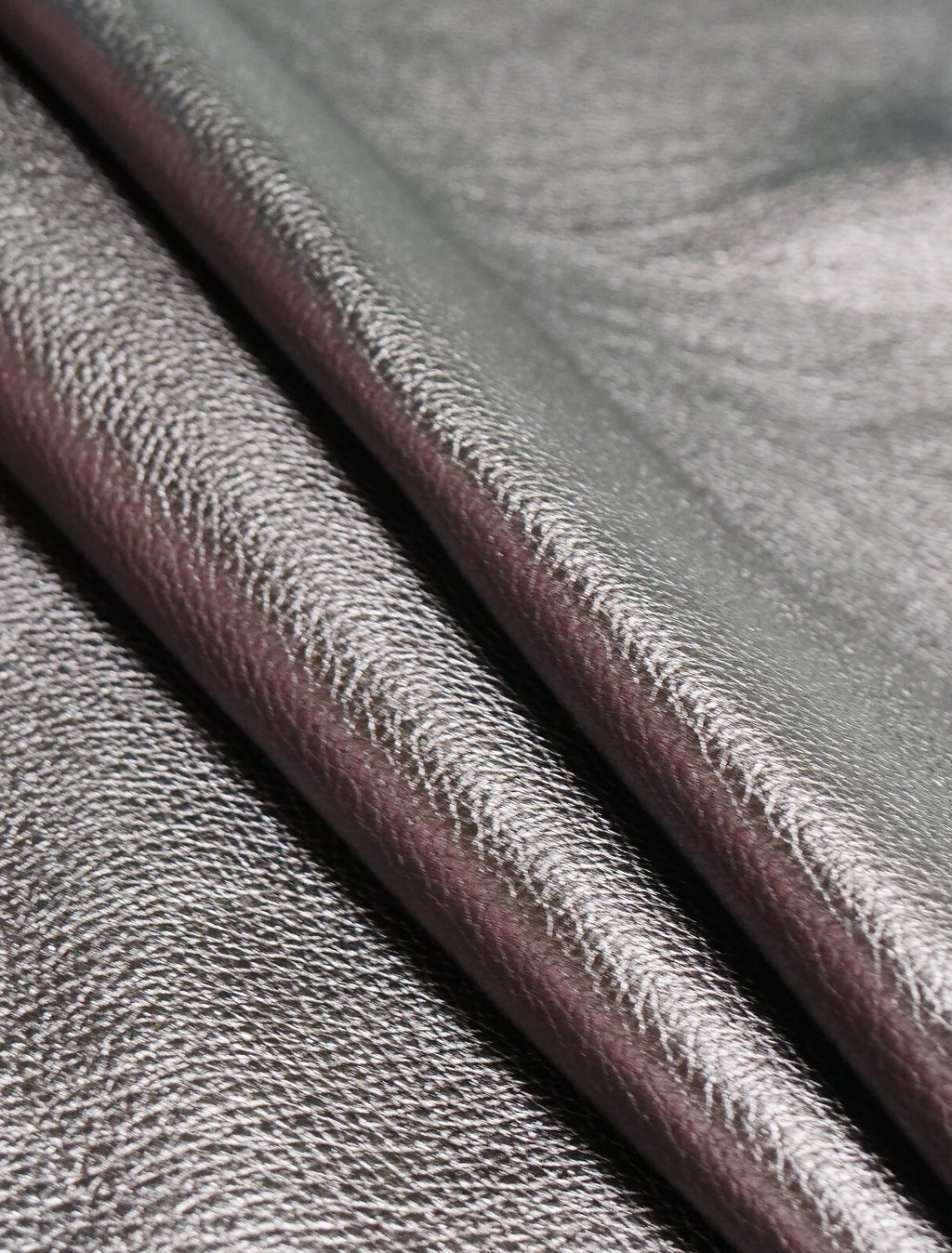 Hirschleder anthrazit grau metallic Echtleder Bastelleder – Bild 3