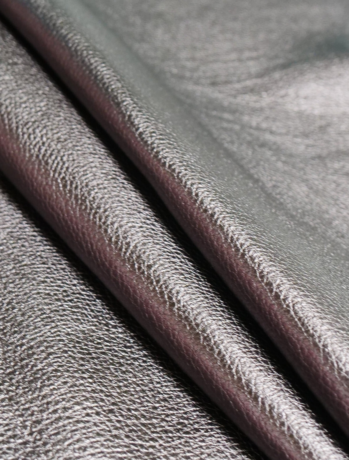 Hirschleder anthrazit grau metallic Echtleder Bastelleder – Bild 3