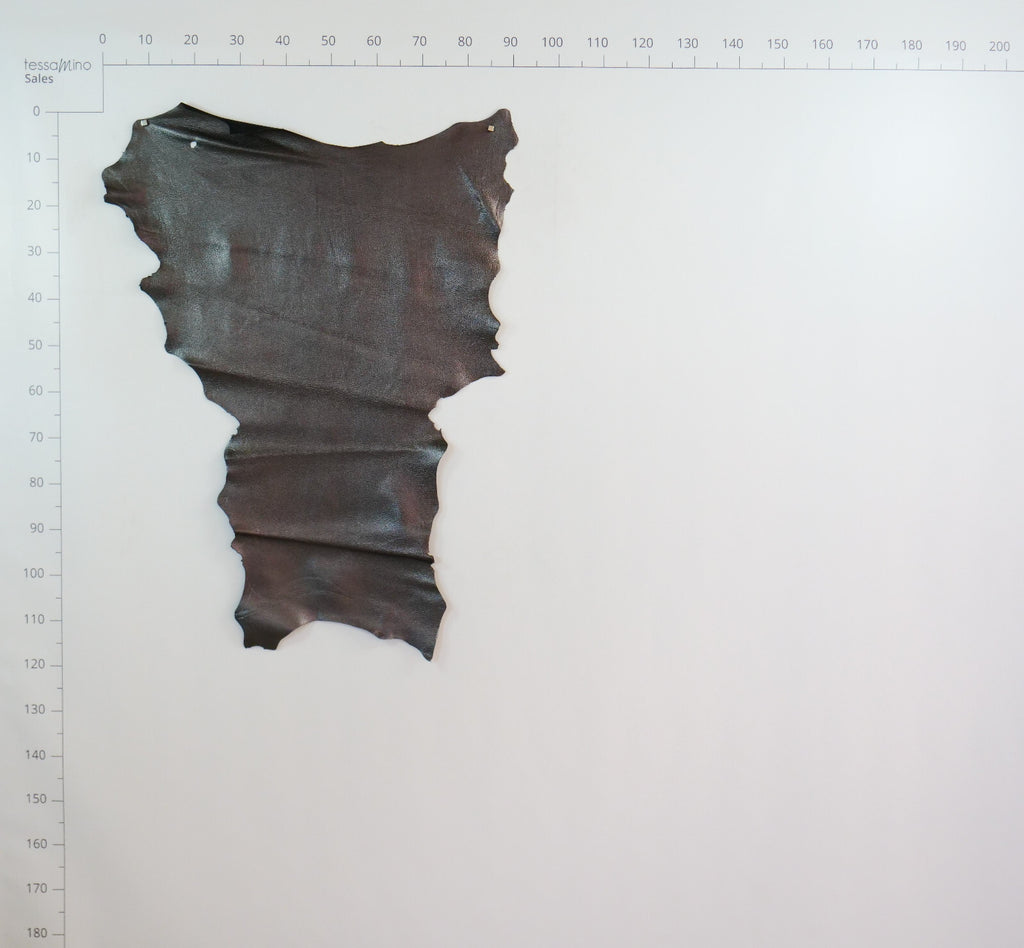 Hirschleder anthrazit grau metallic Echtleder Bastelleder – Bild 6