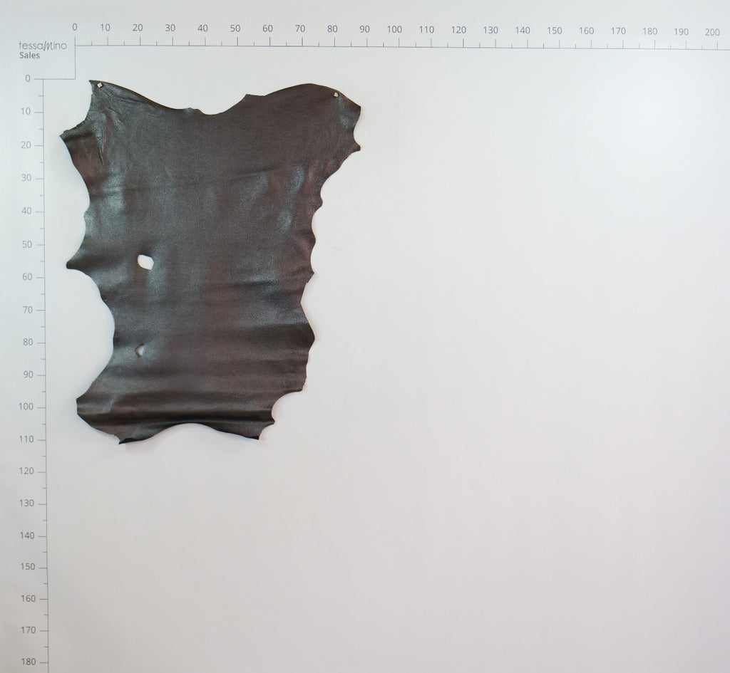Hirschleder anthrazit grau metallic Echtleder Bastelleder – Bild 13