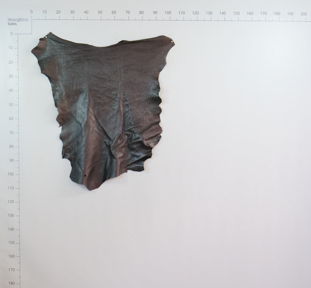 Hirschleder anthrazit grau metallic Echtleder Bastelleder – Bild 8