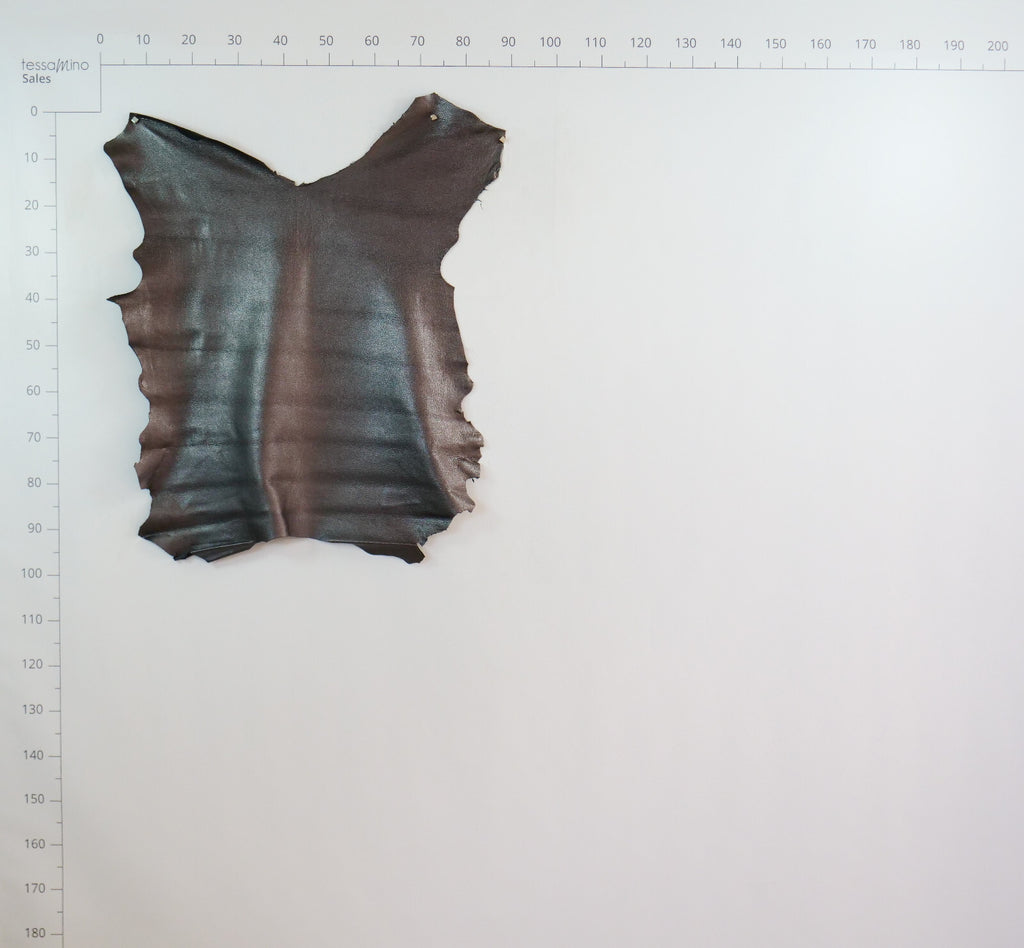 Hirschleder anthrazit grau metallic Echtleder Bastelleder – Bild 10