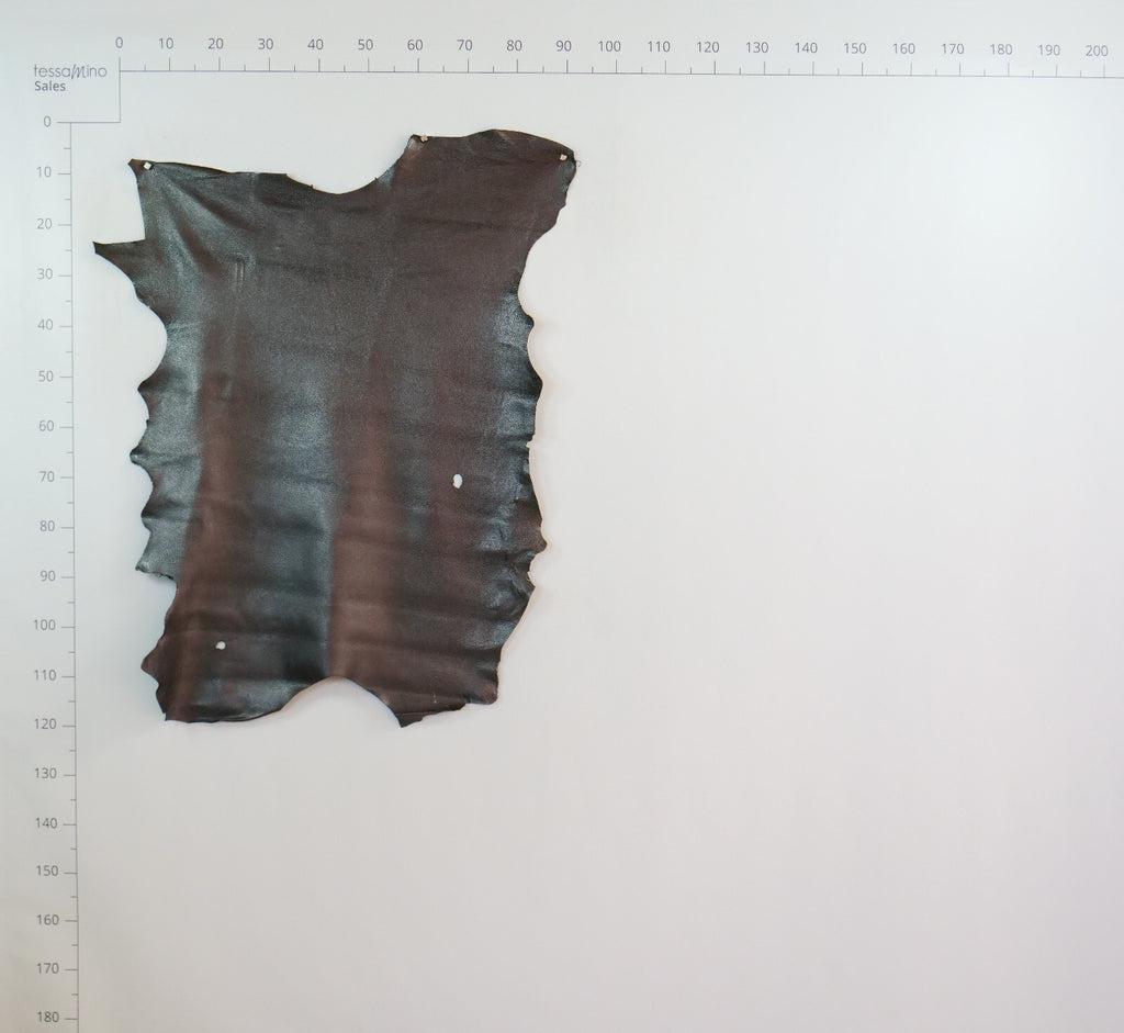 Hirschleder anthrazit grau metallic Echtleder Bastelleder – Bild 4