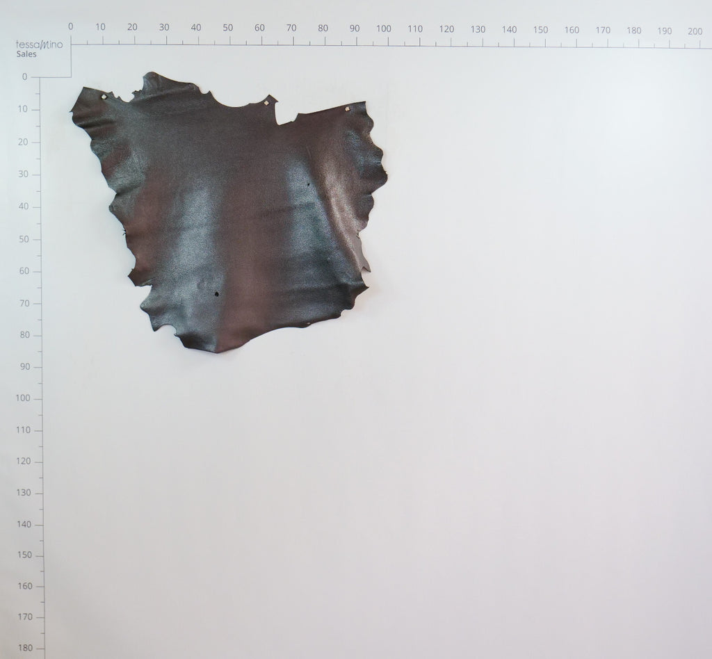 Hirschleder anthrazit grau metallic Echtleder Bastelleder – Bild 15