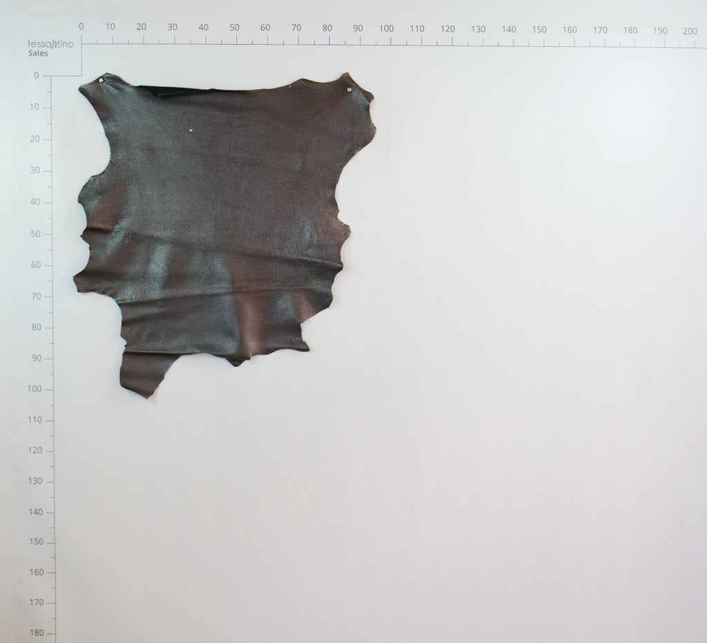 Hirschleder anthrazit grau metallic Echtleder Bastelleder – Bild 7