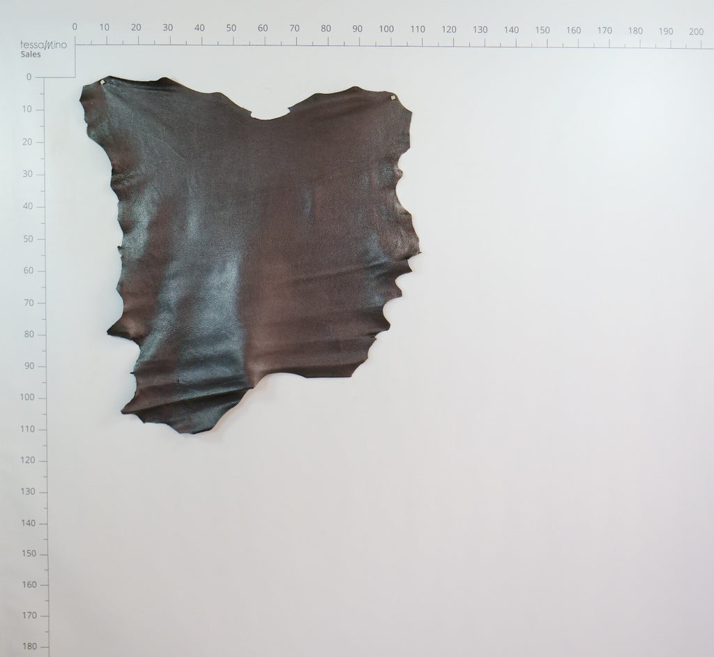 Hirschleder anthrazit grau metallic Echtleder Bastelleder – Bild 11
