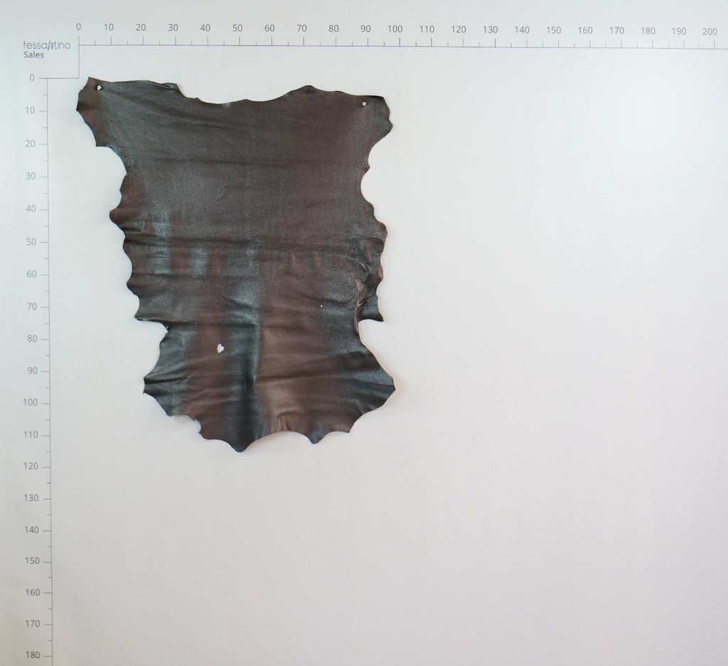 Hirschleder anthrazit grau metallic Echtleder Bastelleder – Bild 5